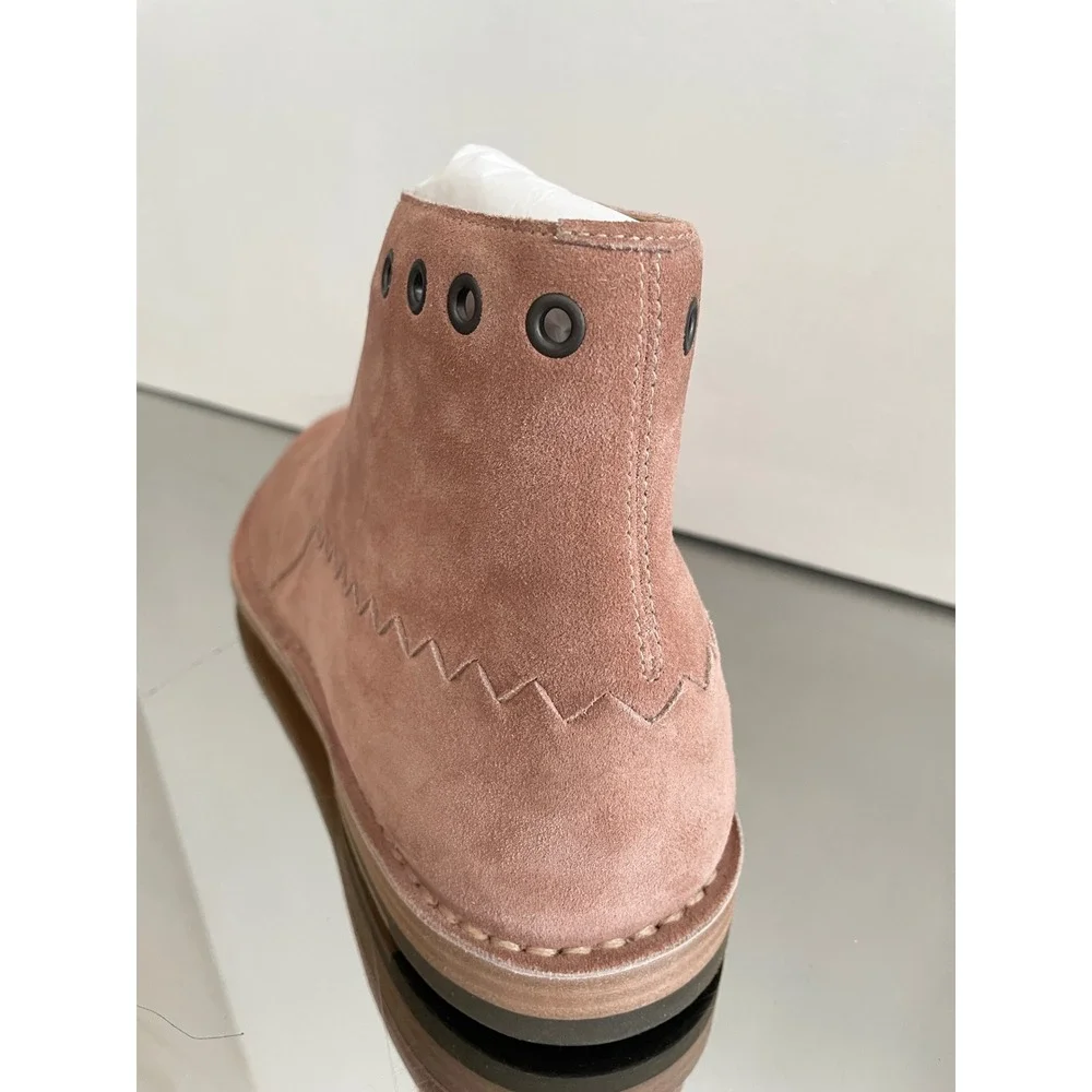 Bottega‎ Veneta Dahlia Brown Suede Ankle Boots 512162 Euro 42